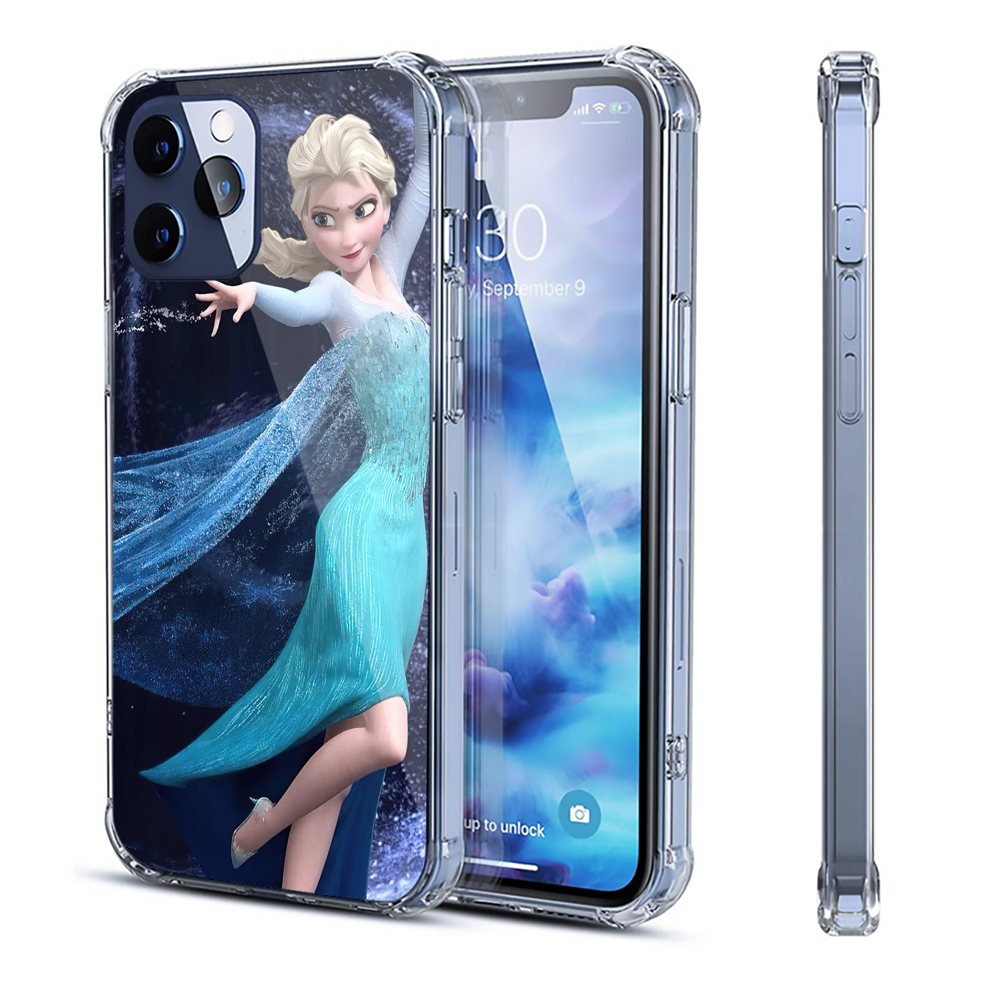 （画像用） アナと雪の女王 アンナ エルサ Frozen Anna Elsa 【iPhone 12シリーズ対応】透明スマホケース（クリアソフトケース）